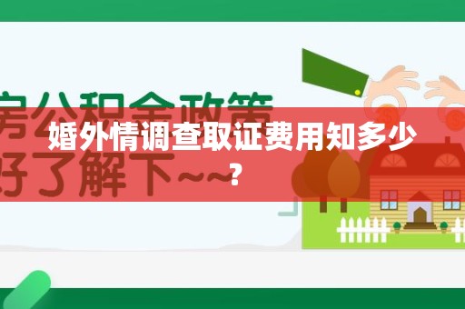 长泰婚外情调查取证费用知多少？