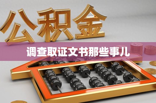 长泰调查取证文书那些事儿