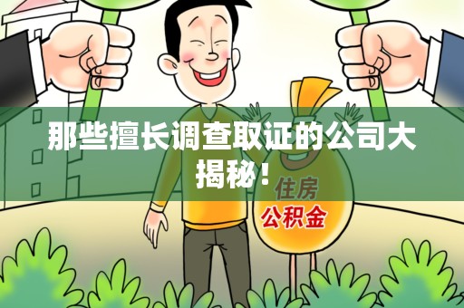 长泰那些擅长调查取证的公司大揭秘！
