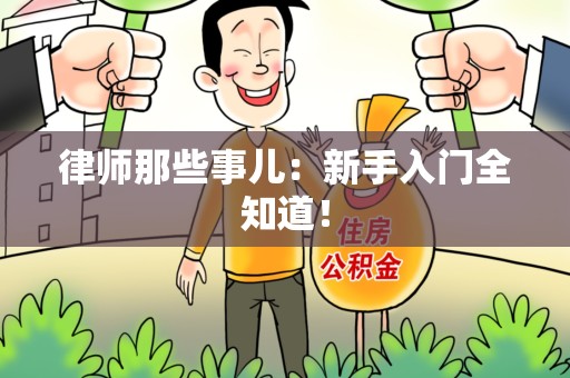 长泰律师那些事儿：新手入门全知道！