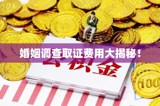 长泰婚姻调查取证费用大揭秘！