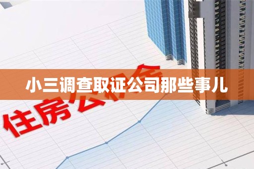 长泰小三调查取证公司那些事儿