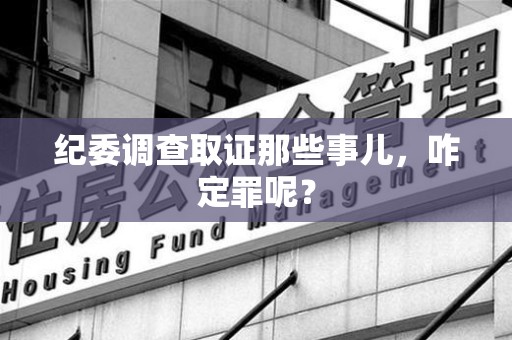 长泰纪委调查取证那些事儿，咋定罪呢？