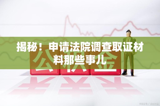 长泰揭秘！申请法院调查取证材料那些事儿