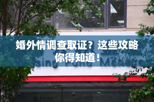 长泰婚外情调查取证？这些攻略你得知道！