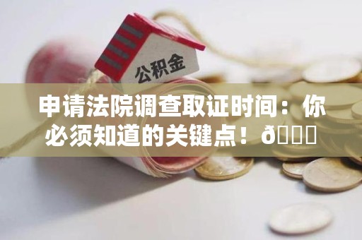 长泰申请法院调查取证时间：你必须知道的关键点！😎