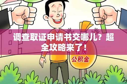 长泰调查取证申请书交哪儿？超全攻略来了！